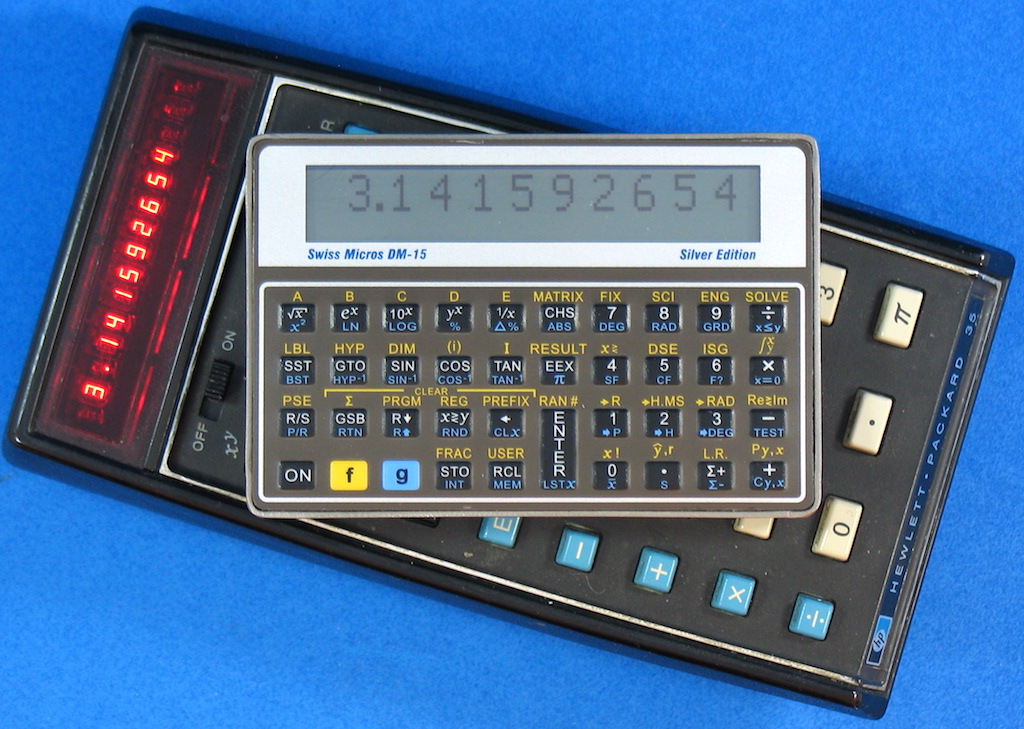 SwissMicros DM15 scientific calculator